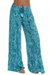 Sunshine 79 Bohemia Paisley Beach Pant In Blue In Blue
