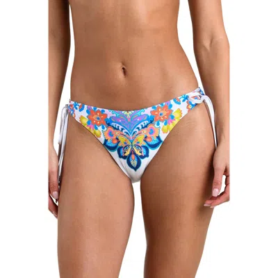 Sunshine 79 Butterfly High Tie Side Bikini Bottoms In Animal Print