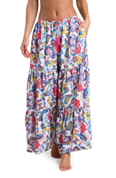 Sunshine 79 Butterfly High Tiered Cover-up Pants In Multi