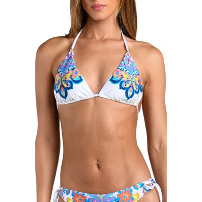 Sunshine 79 Butterfly High Triangle Bikini Top In Gold
