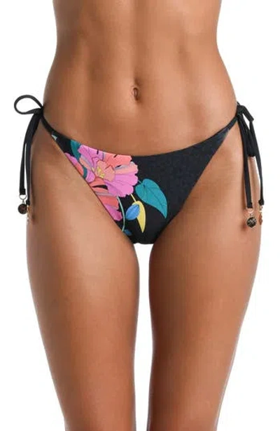 Sunshine 79 Cascade String Side Tie Bikini Bottoms In Black