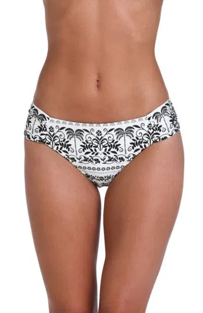 Sunshine 79 Coast Reversible Shirred Bikini Bottoms In White