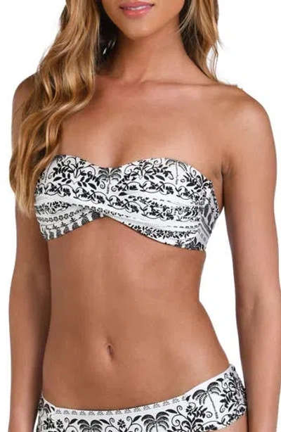 Sunshine 79 Coast Twist Front Bandeau Bikini Top In White