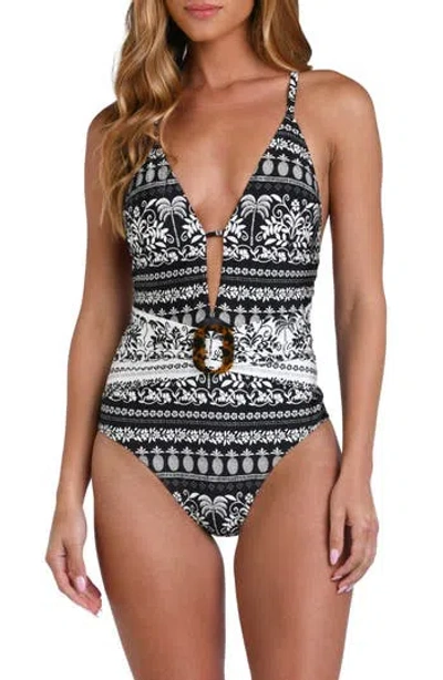 Sunshine 79 Coast V-plunge One-piece Swimsuit In Multi