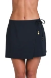 Sunshine 79 Solid Wrap Mini Skirt Coverup