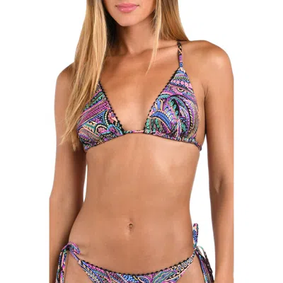 Sunshine 79 Disco Triangle Bikini Top In Blue
