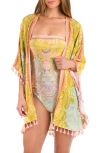 Sunshine 79 Dreamland Tassel Trim Cover-up In Yellow