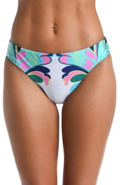Sunshine 79 Far Out Basic Hipster Bikini Bottoms In Aqua Multi