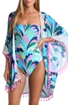 Sunshine 79 Far Out Tassel Topper In White Multi