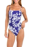 Sunshine 79 Flower Bandeau One-piece Swimsuit