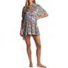Sunshine 79 Glam Resort Cover-up Shirt In White Multi