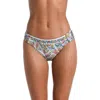 Sunshine 79 Glam Shirred Hipster Bikini Bottoms In Blue Multi