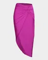 Sunshine 79 Gypset Convertible Faux Wrap Coverup In Bright Violet