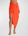 Sunshine 79 Gypset Convertible Faux Wrap Coverup In Flame