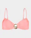 Sunshine 79 Gypset Lace-up Bralette Bikini Top In Blossom