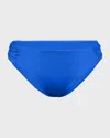 Sunshine 79 Gypset Shirred-side Bikini Bottoms In Pacific Blue