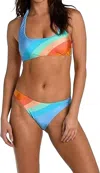 Sunshine 79 Halter Bralette Bikini Swimsuit Top In Mod Block In Multi