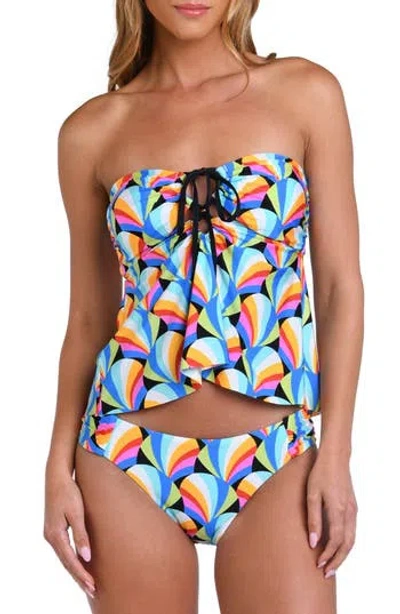 Sunshine 79 Hang Loose Bandeau Swim Top In Blue