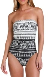 Sunshine 79 Ivory Coast Bandeau One-piece Swimsuit In Multi