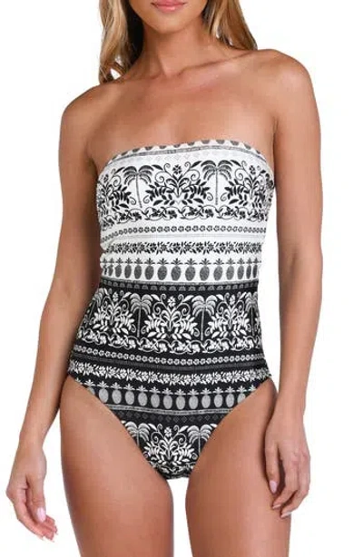 Sunshine 79 Ivory Coast Bandeau One-piece Swimsuit In Multi