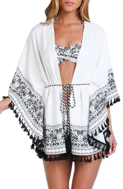 Sunshine 79 Ivory Coast Belted Cover-up Caftan In White