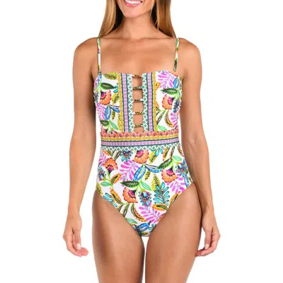 Sunshine 79 Jungle Bandeau One-piece Swimsuit In Multi