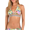 Sunshine 79 Jungle Banded Halter Bikini Top