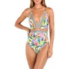 Sunshine 79 Jungle Plunge One-piece Swimsuit In Multi