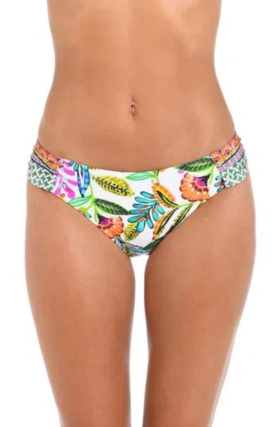 Sunshine 79 Jungle Shirred Side Bikini Bottoms In Multi