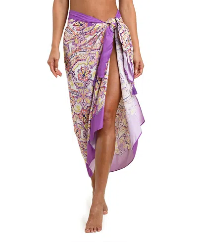 Sunshine 79 Lilac Cascade Cover-up Pareo In Purple