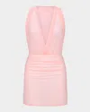 Sunshine 79 Maximal Mesh Mini Dress In Blossom