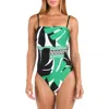 Sunshine 79 Monstera Bandeau One-piece Swimsuit