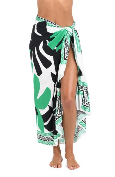 Sunshine 79 Monstera Cover-up Pareo In Multi