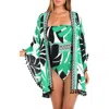 Sunshine 79 Monstera Tassel Trim Cover-up In Green