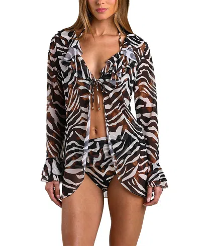 Sunshine 79 Nightlife Cardigan Cover Up In Multi