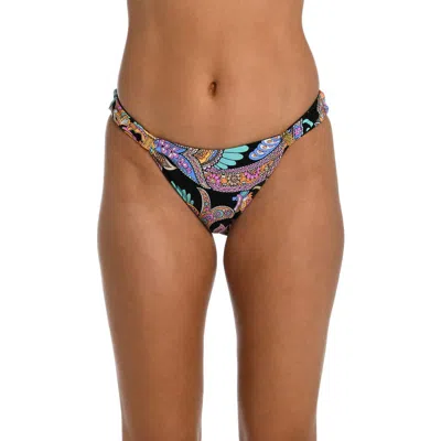 Sunshine 79 Paisley Reversible Bikini Bottoms In Black