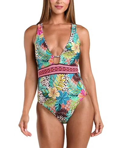 Sunshine 79 Paradise Heat Reversible V Plunge One Piece In Green