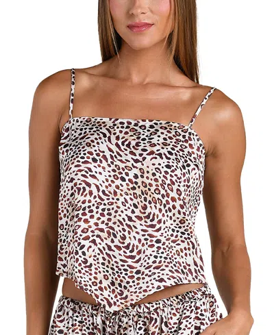 Sunshine 79 Paradise Heat Scarf Cover-up Top In Animal Print