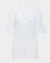 Sunshine 79 Resort Crochet-knit Tunic In White