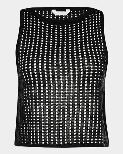 Sunshine 79 Resort Crochet Tank Top In Black