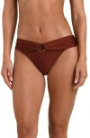 Sunshine 79 Ring Slash Bikini Bottoms In Brown