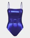 Sunshine 79 Sea Bandeau One-piece Swimsuit In Ultramarine