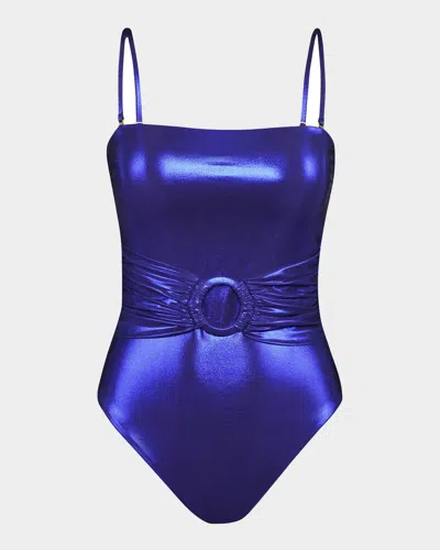Sunshine 79 Sea Bandeau One-piece Swimsuit In Ultramarine