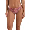 Sunshine 79 Shimmer Ripple Shirred Side Hipster Bikini Bottoms In Multi