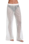 Sunshine 79 Shine Sequined Crochet Beach Pants