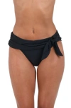 Sunshine 79 Solid Sasha Hipster Bikini Bottoms In Black