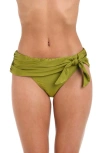 Sunshine 79 Solid Sasha Hipster Bikini Bottoms In Green