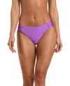 Sunshine 79 Solid Shirred Side Hipster Bottom In Purple