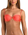 Sunshine 79 Solid Underwire Bra Top In Orange