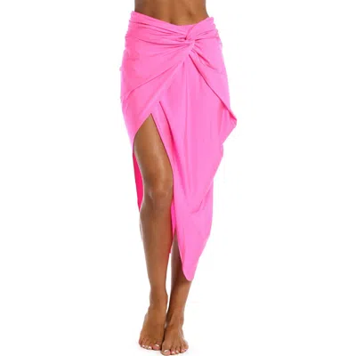 Sunshine 79 Solids Convertible Cover-up Pareo In Electric Pink